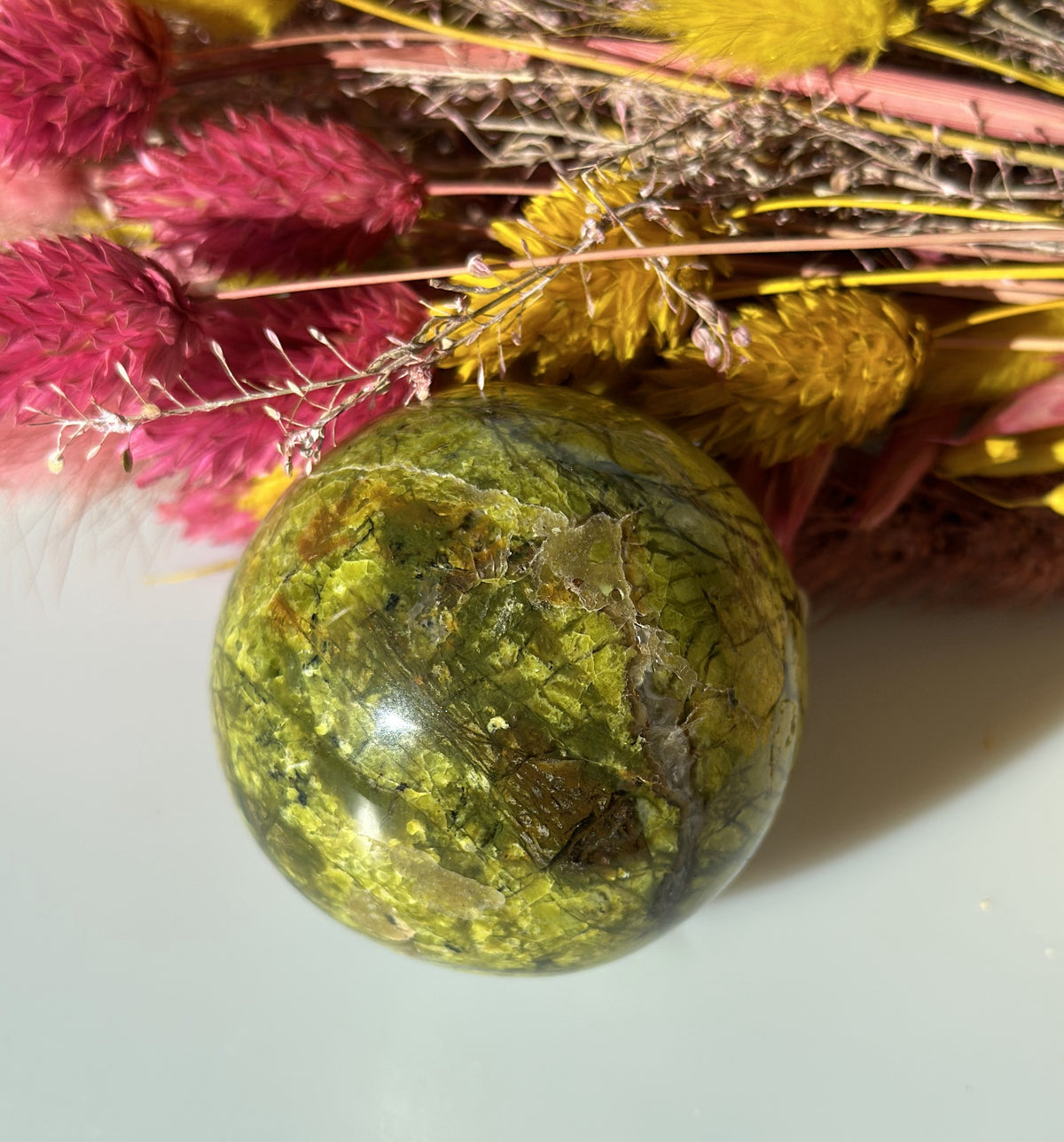 Grøn opal kugle 5 - 6 cm 1