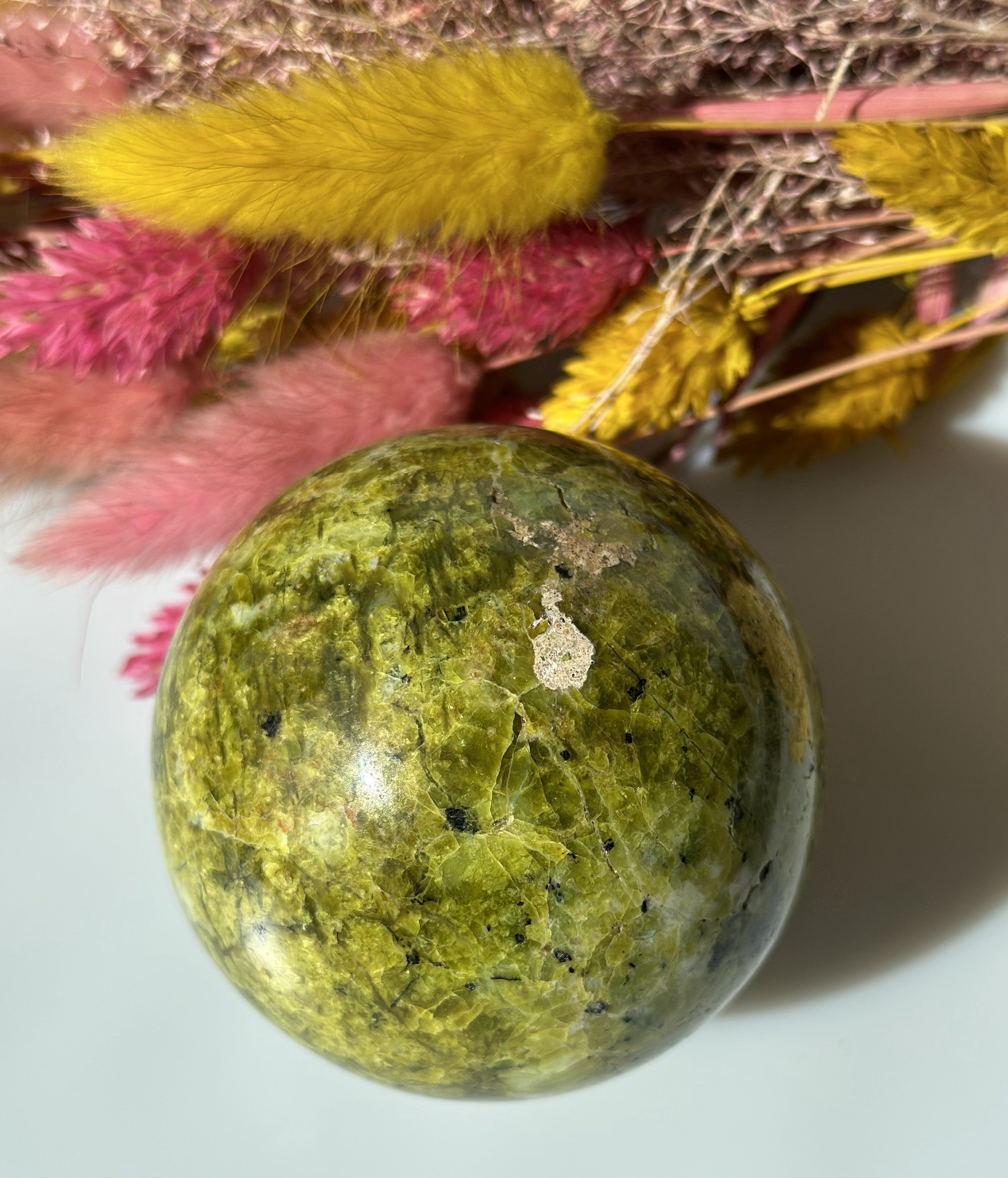 Grøn opal kugle 6 - 7 cm 2