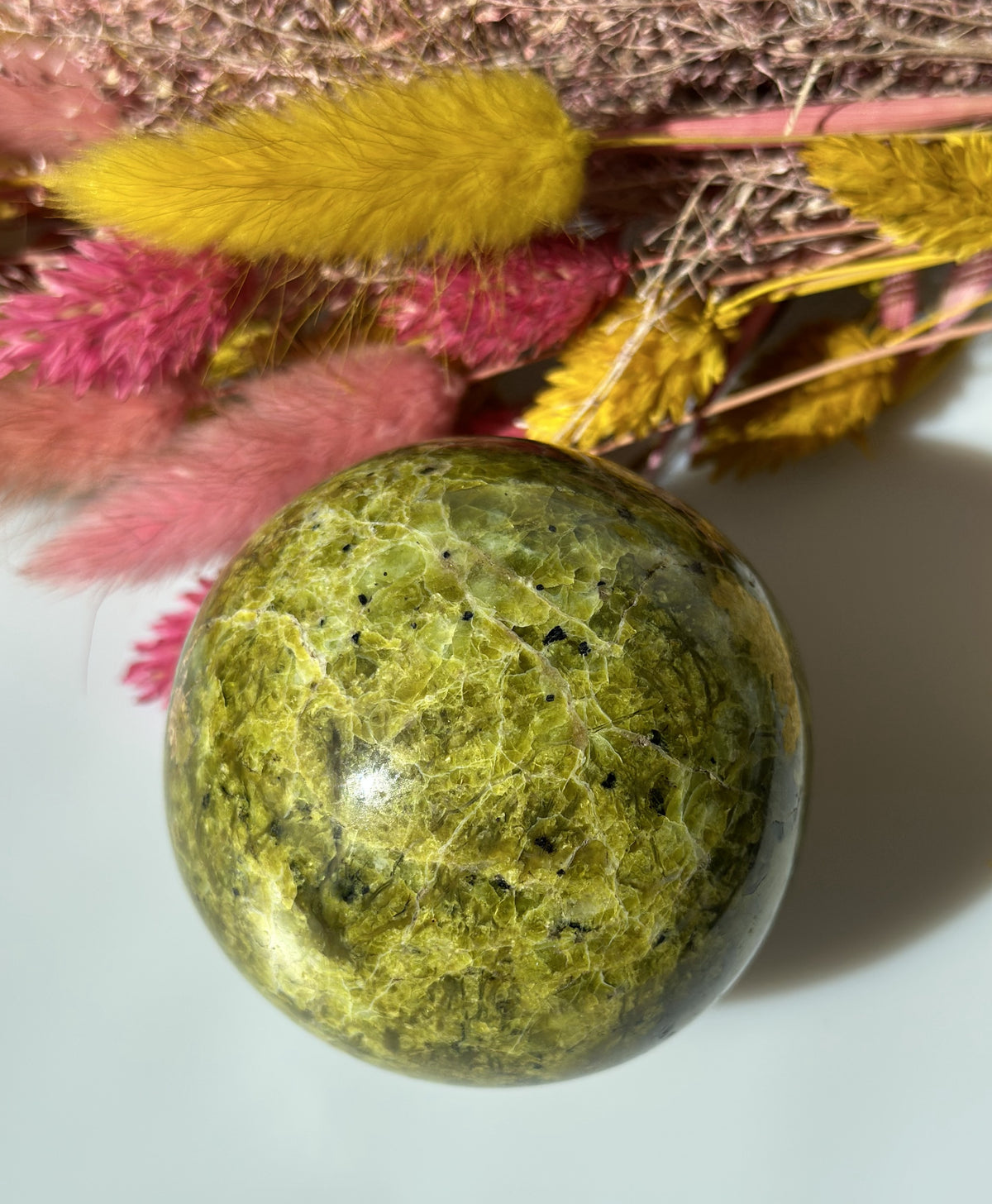 Grøn opal kugle 6 - 7 cm 3