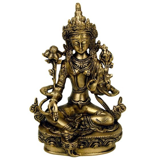 Grøn Tara figur messing 1