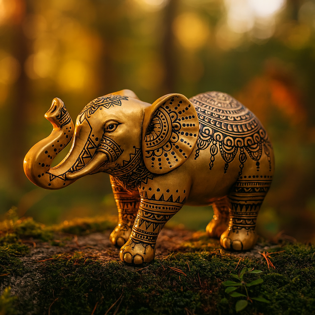 Guldfarvet elefant 1