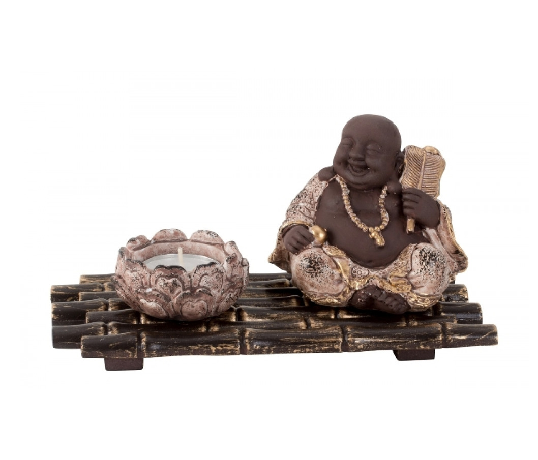 Happy Buddha til fyrfadslys