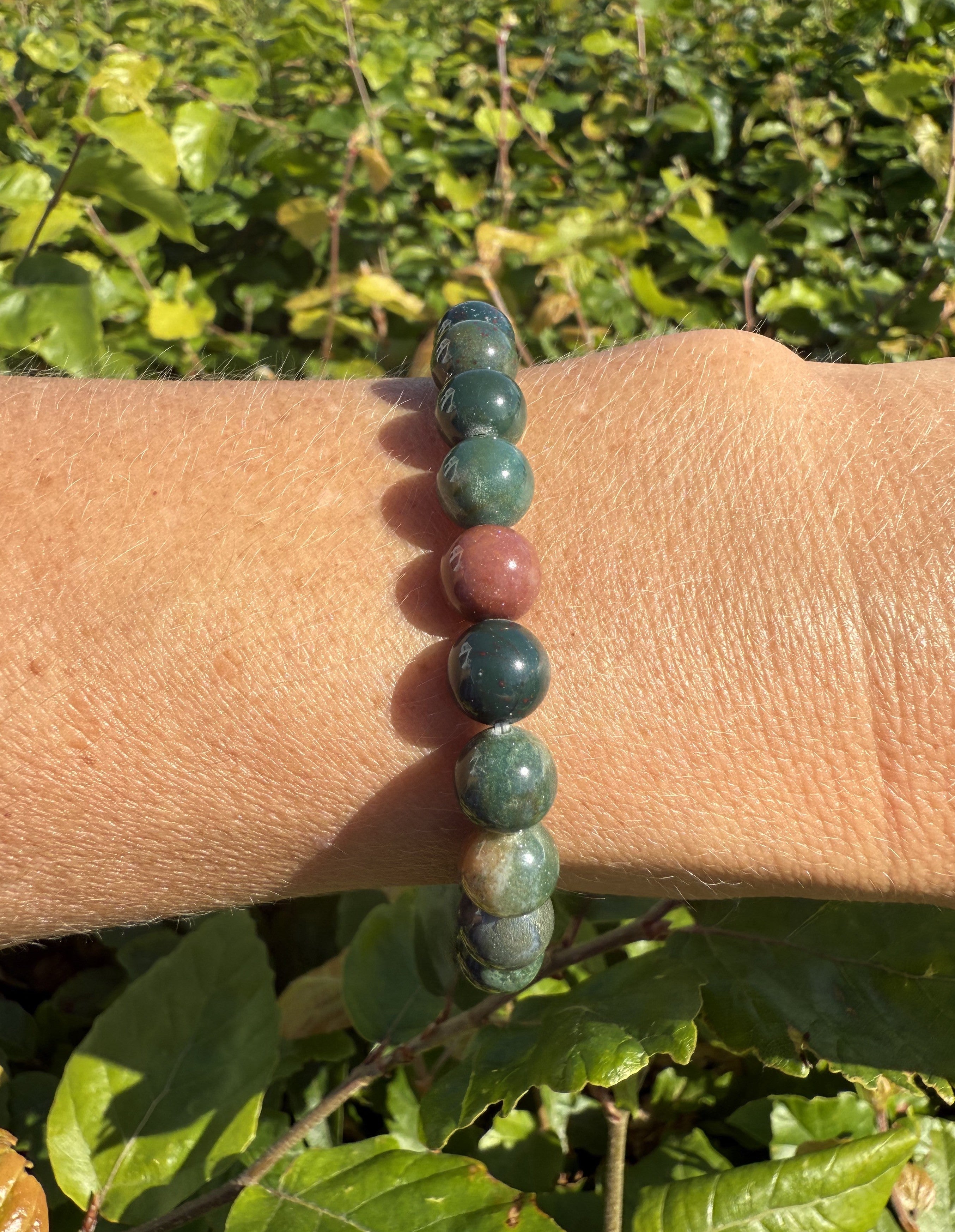 Heliotrop armbånd - 8 mm 2