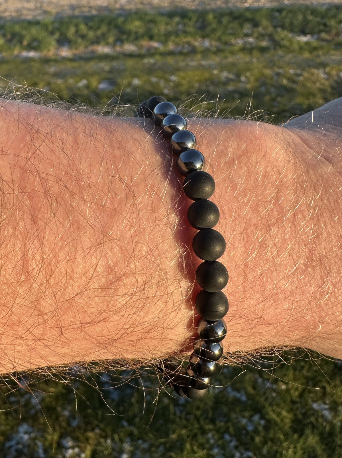 Herre armbånd onyx & hæmatit - 6 mm 1