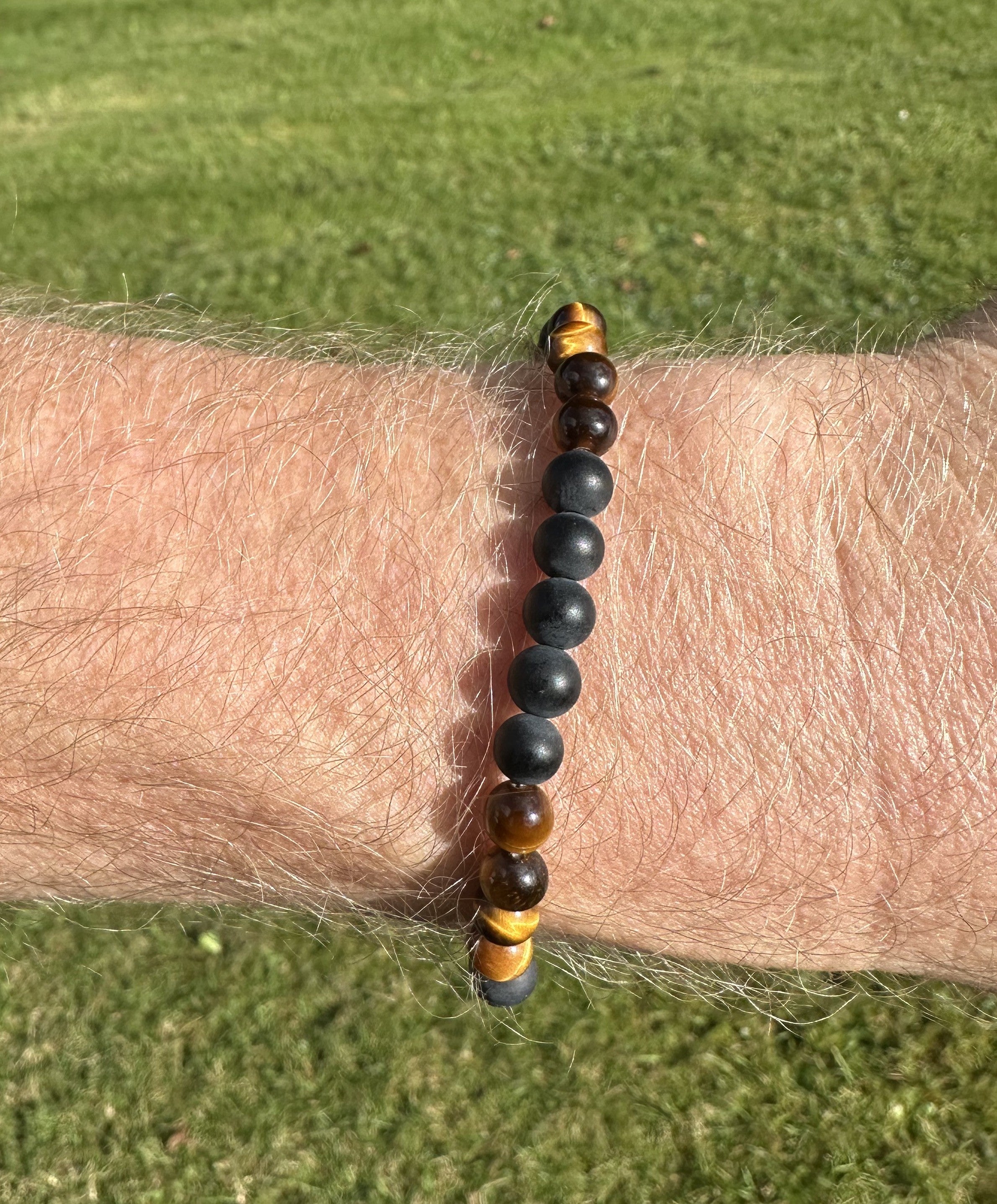 Herre armbånd onyx & tigerøje 2