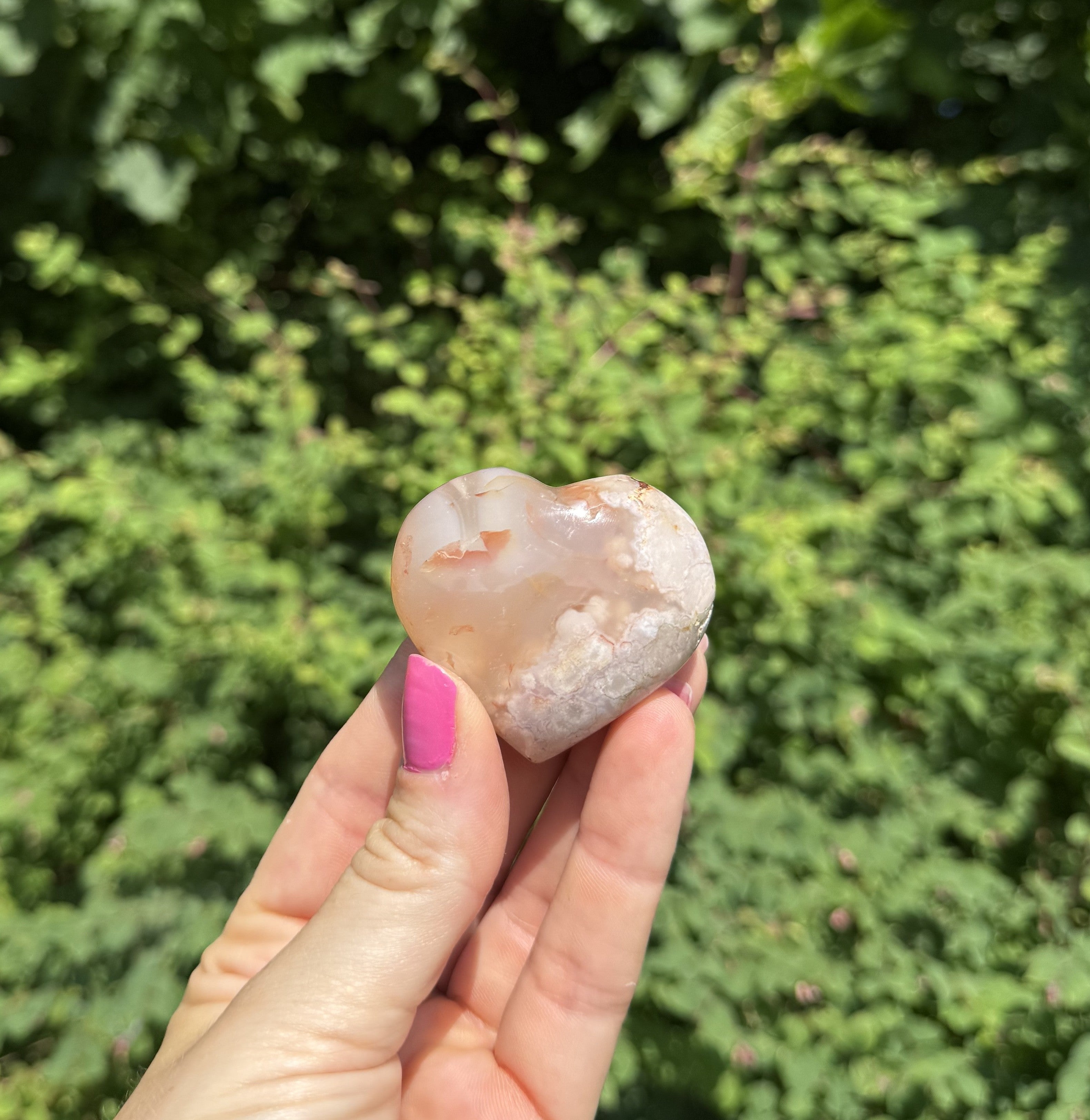 Hjerte blomster agat 4