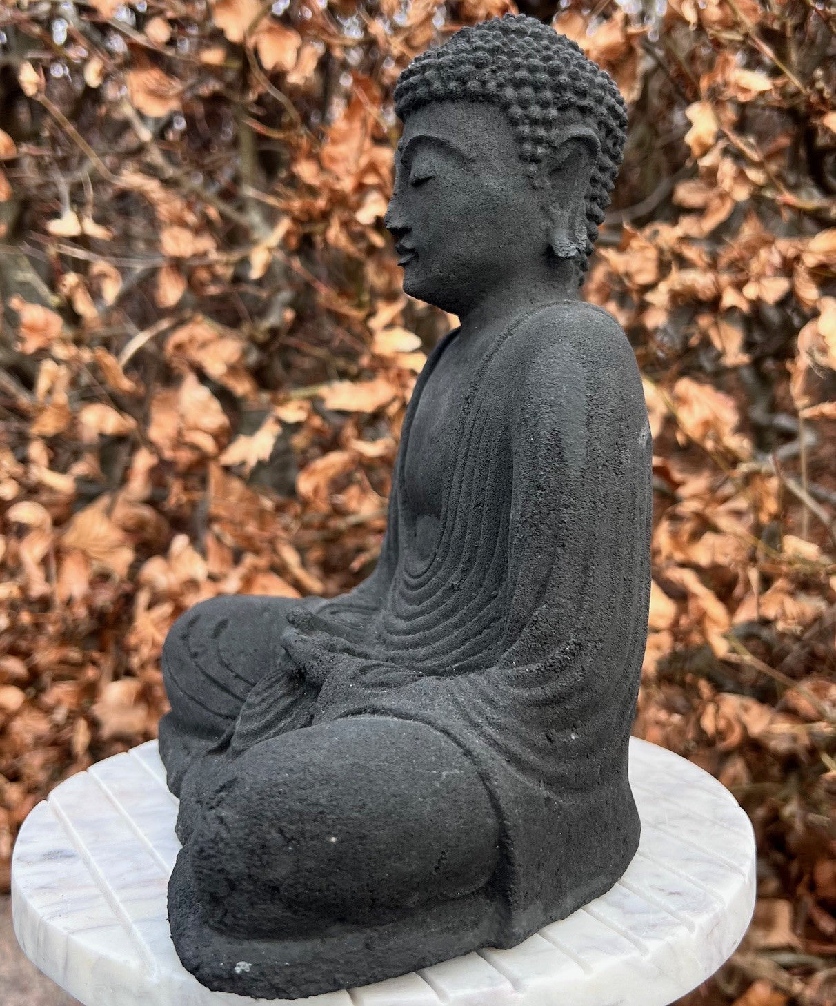 Japansk Buddha - Grå/sort 3