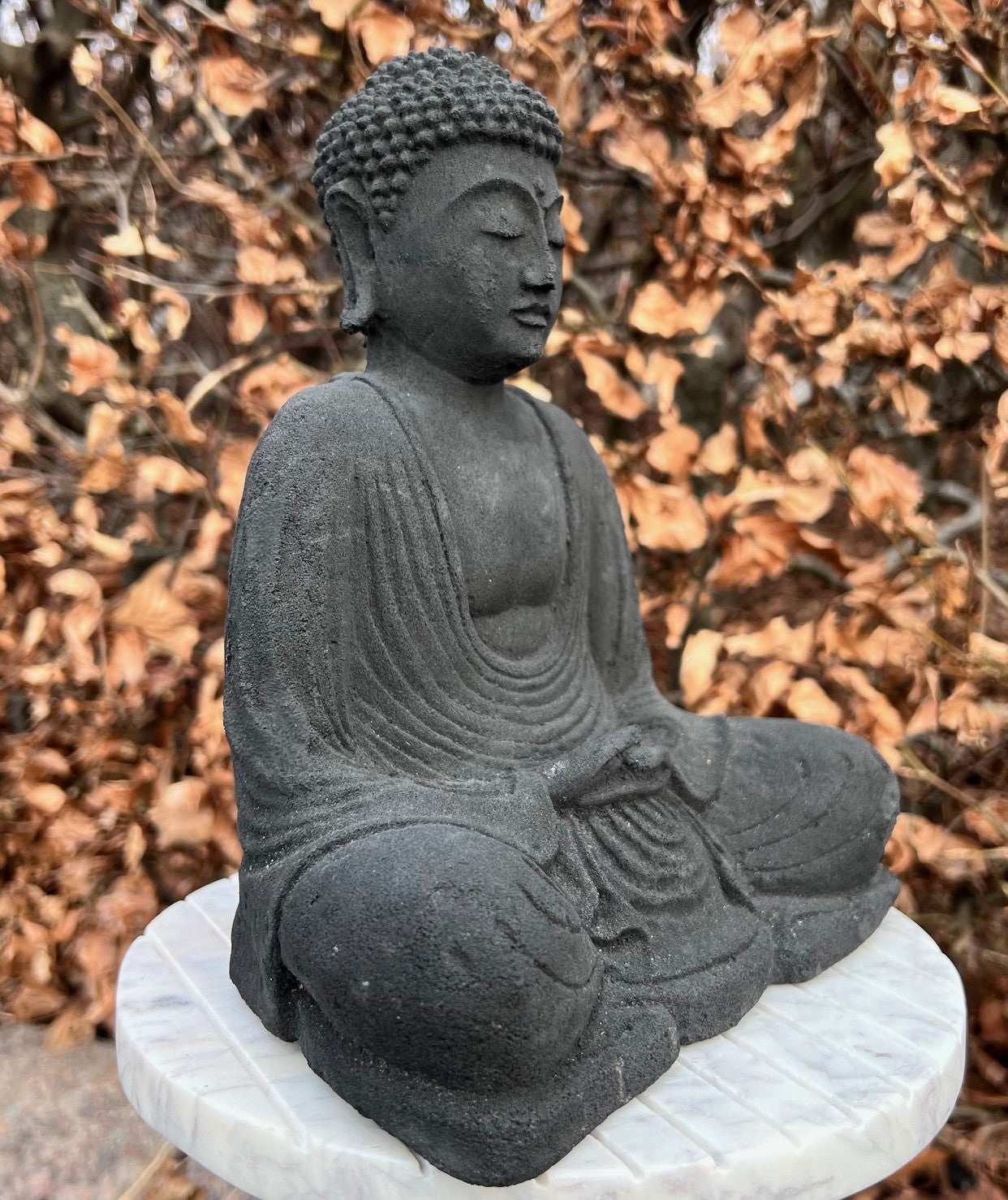 Japansk Buddha - Grå/sort 4