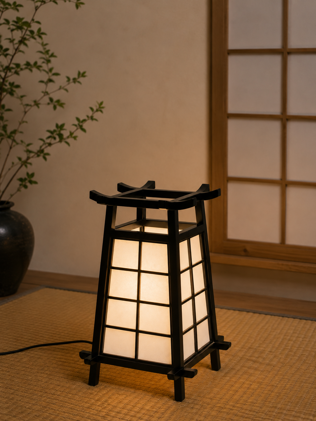 Nara pyramid - japansk lampe 40 cm