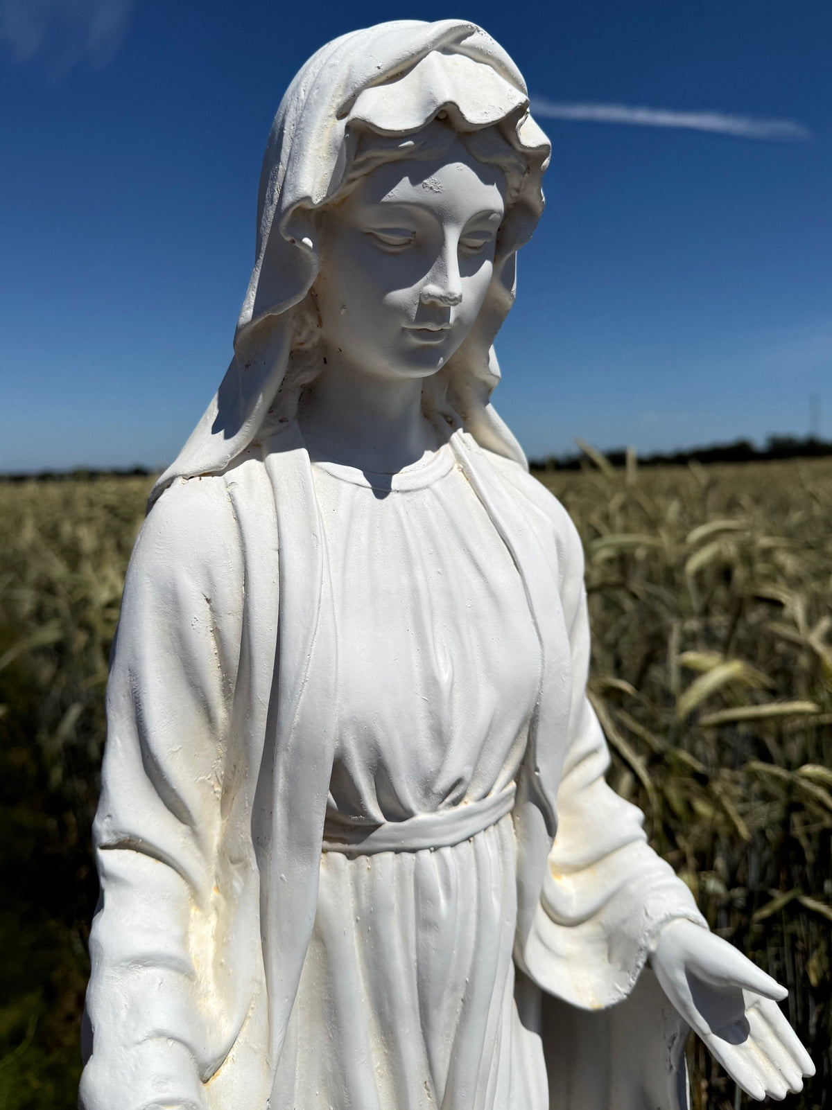 Jomfru Maria figur m. slange 5