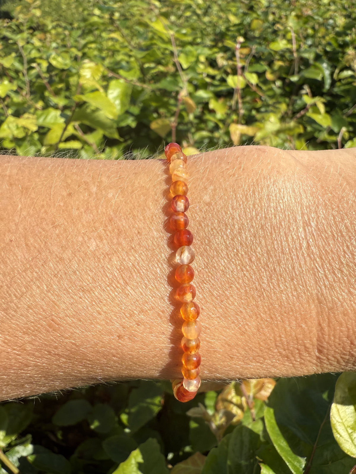Karneol armbånd 4 mm 2