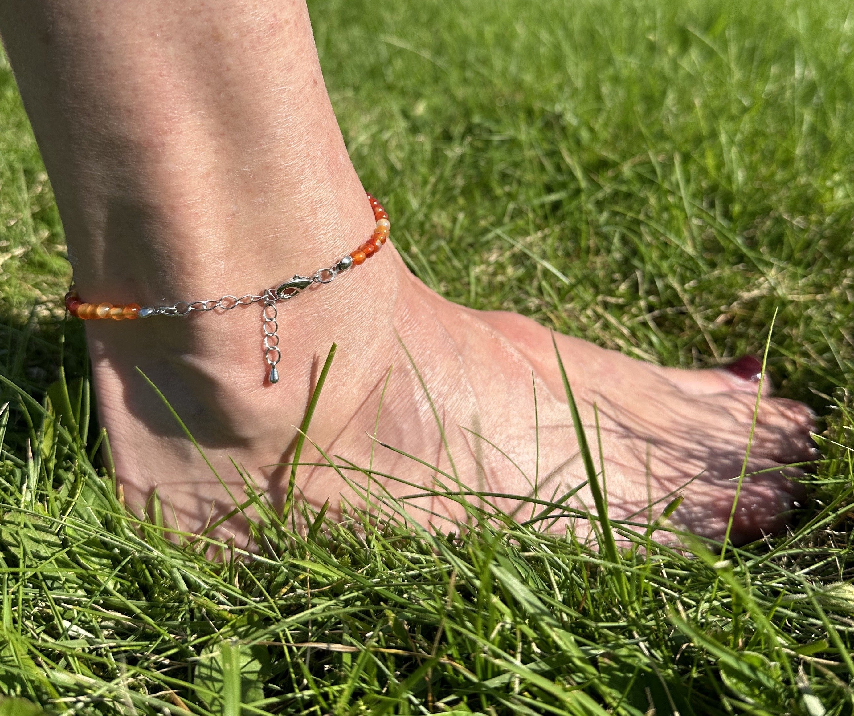 Karneol armbånd / ankelkæde 4