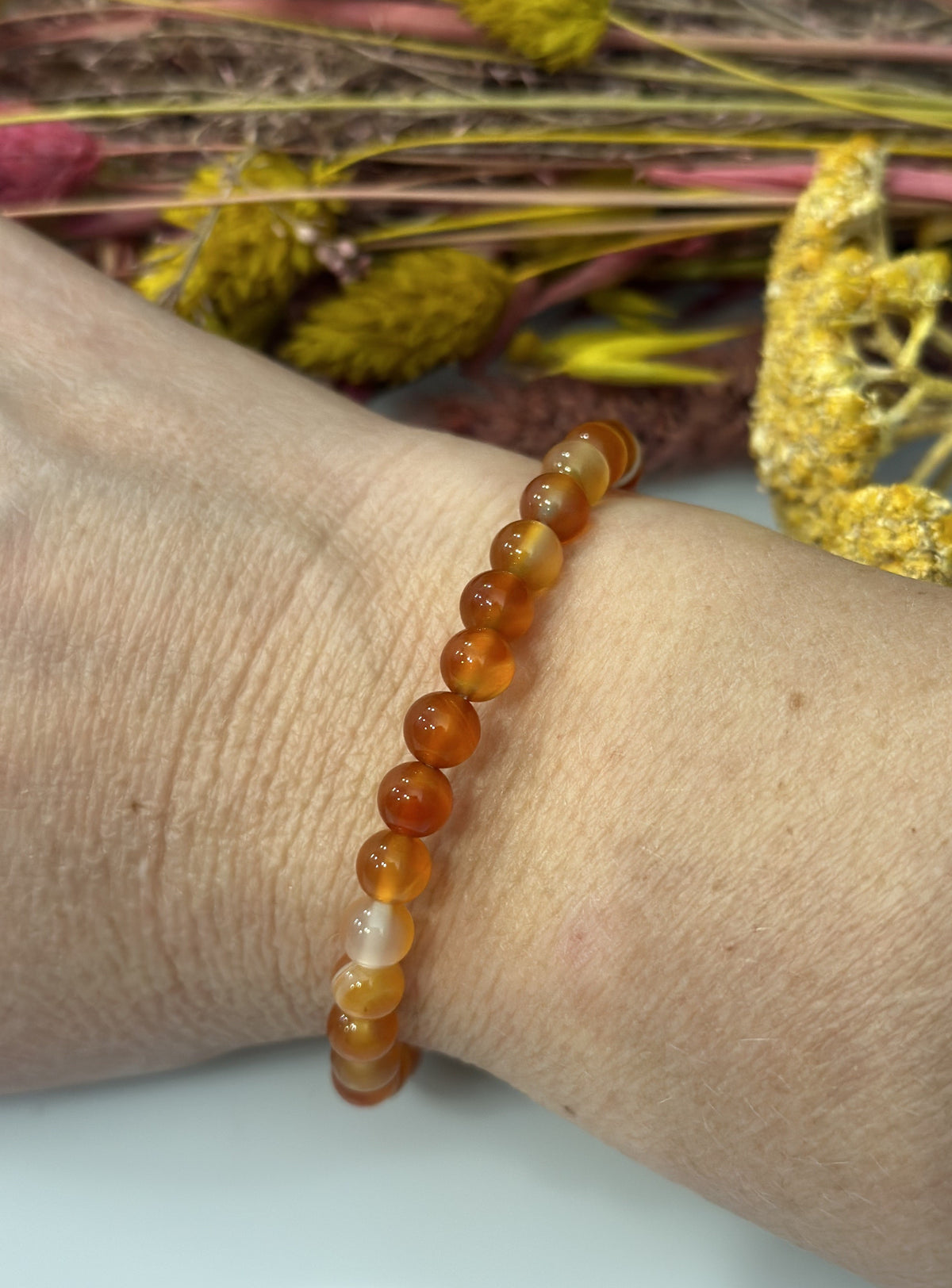 Karneol armbånd 6 cm