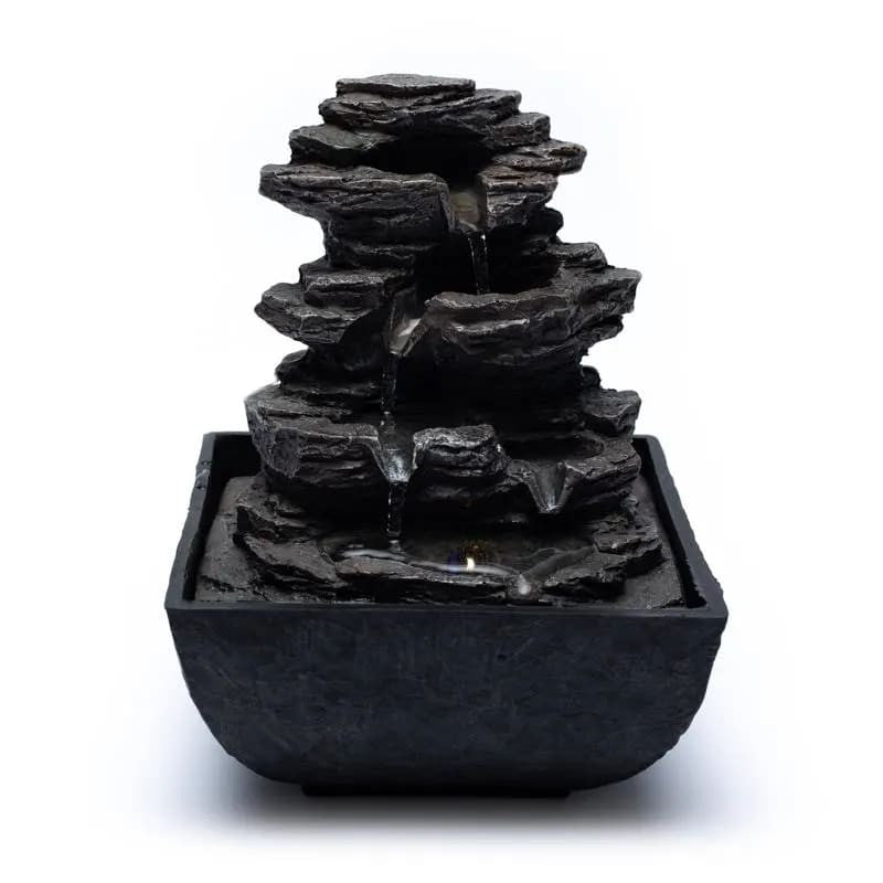 Klippe vandfald fontæne grå 2