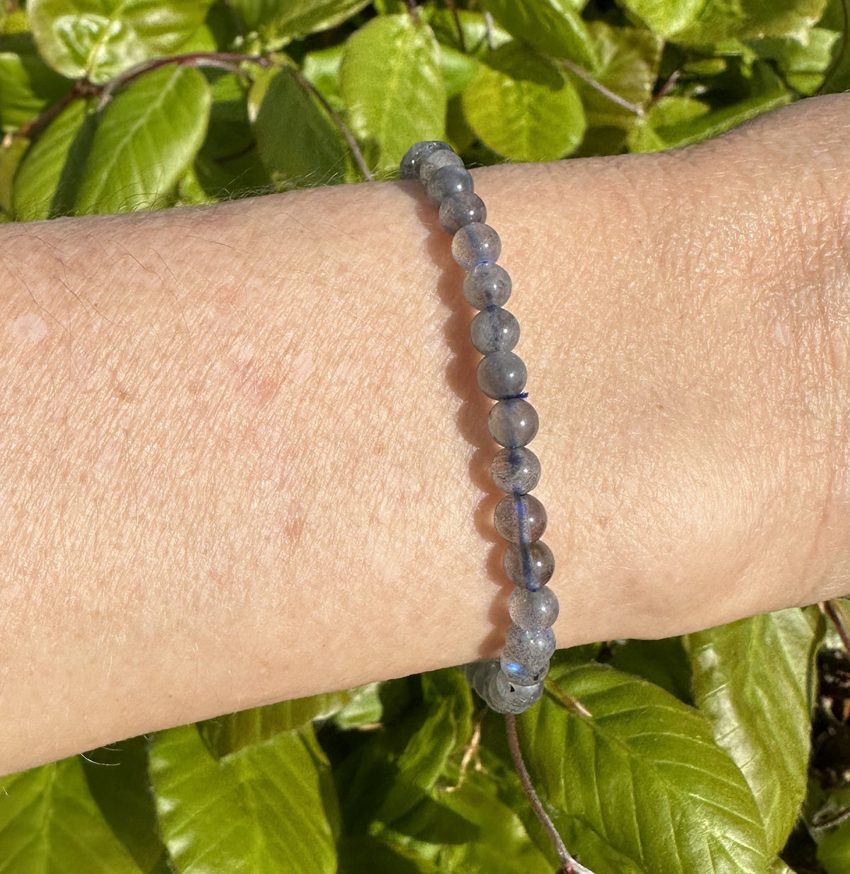 Labradorit armbånd 4 mm 2