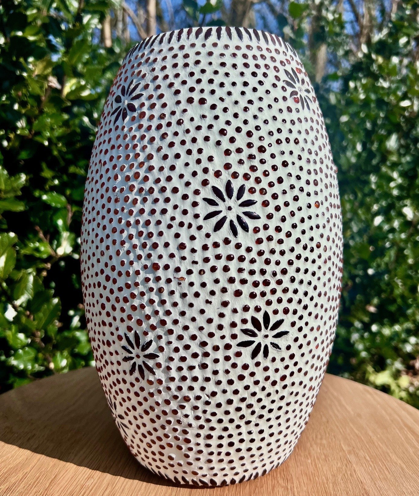 Lampe i glas M - Rød 2