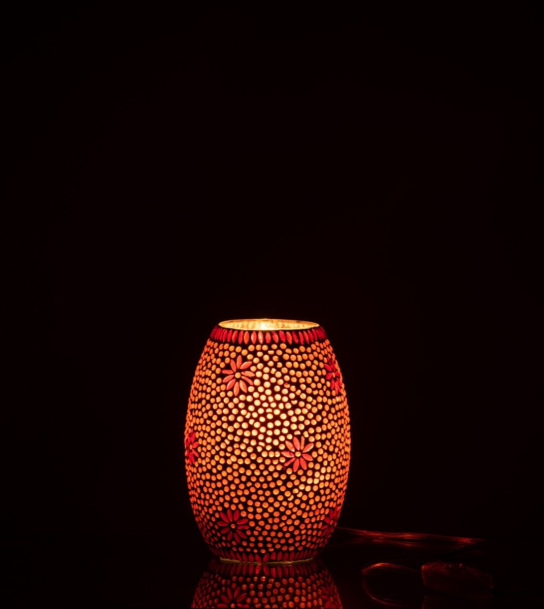 Lampe i glas - Rød 4