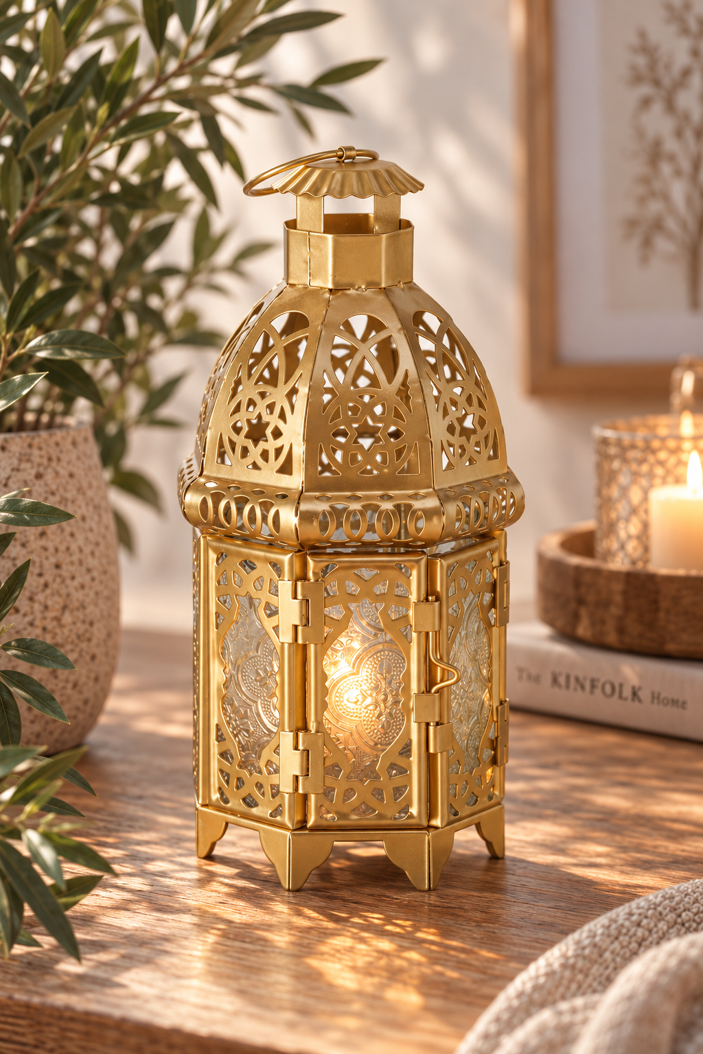 Gylden Harmoni Lanterne – Antik guld