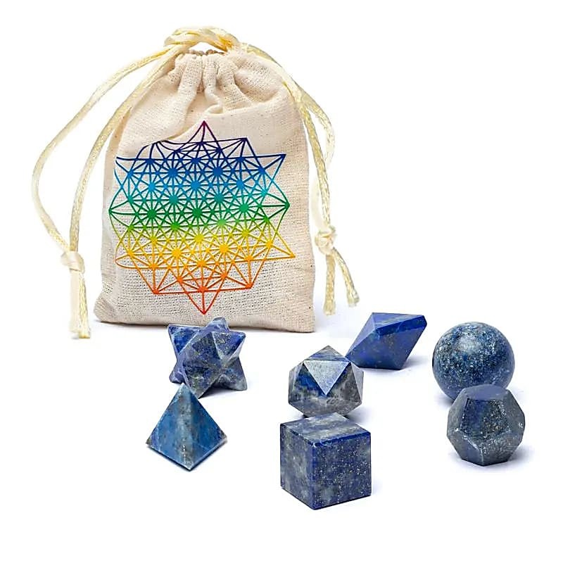 Lapis Lazuli hellig geometri 7 delt sæt 1