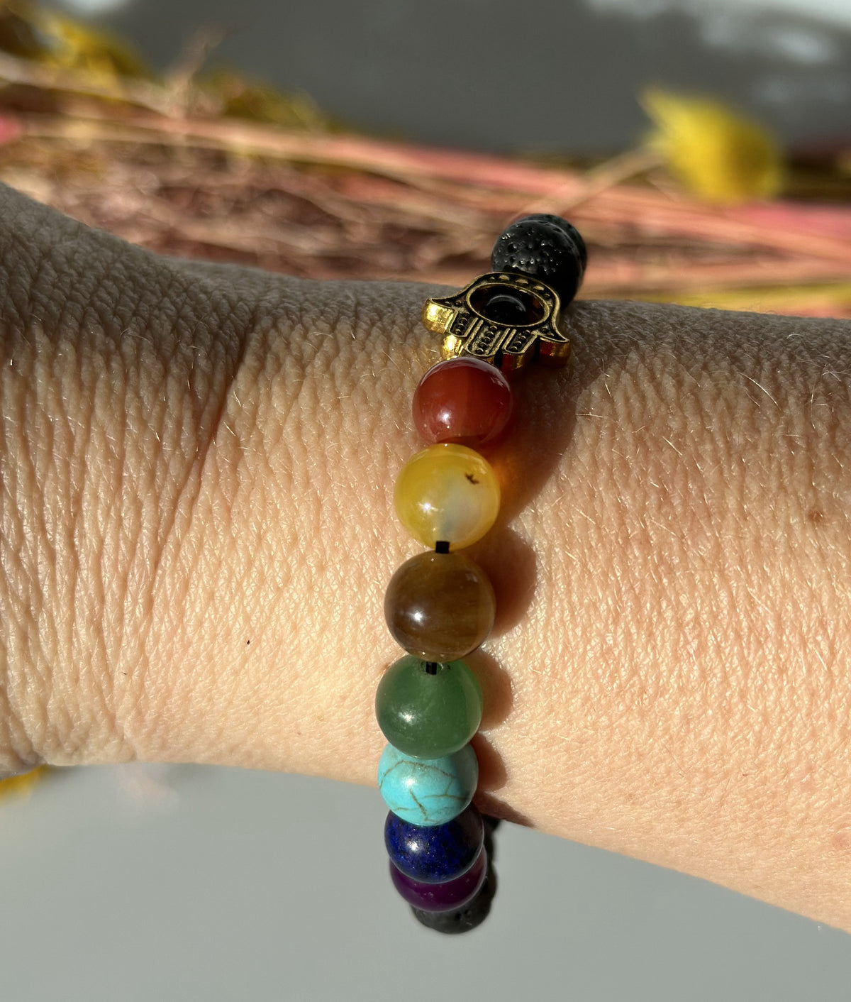 Lavasten chakra armbånd 2