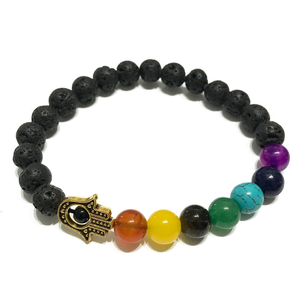 Lavasten chakra armbånd 4
