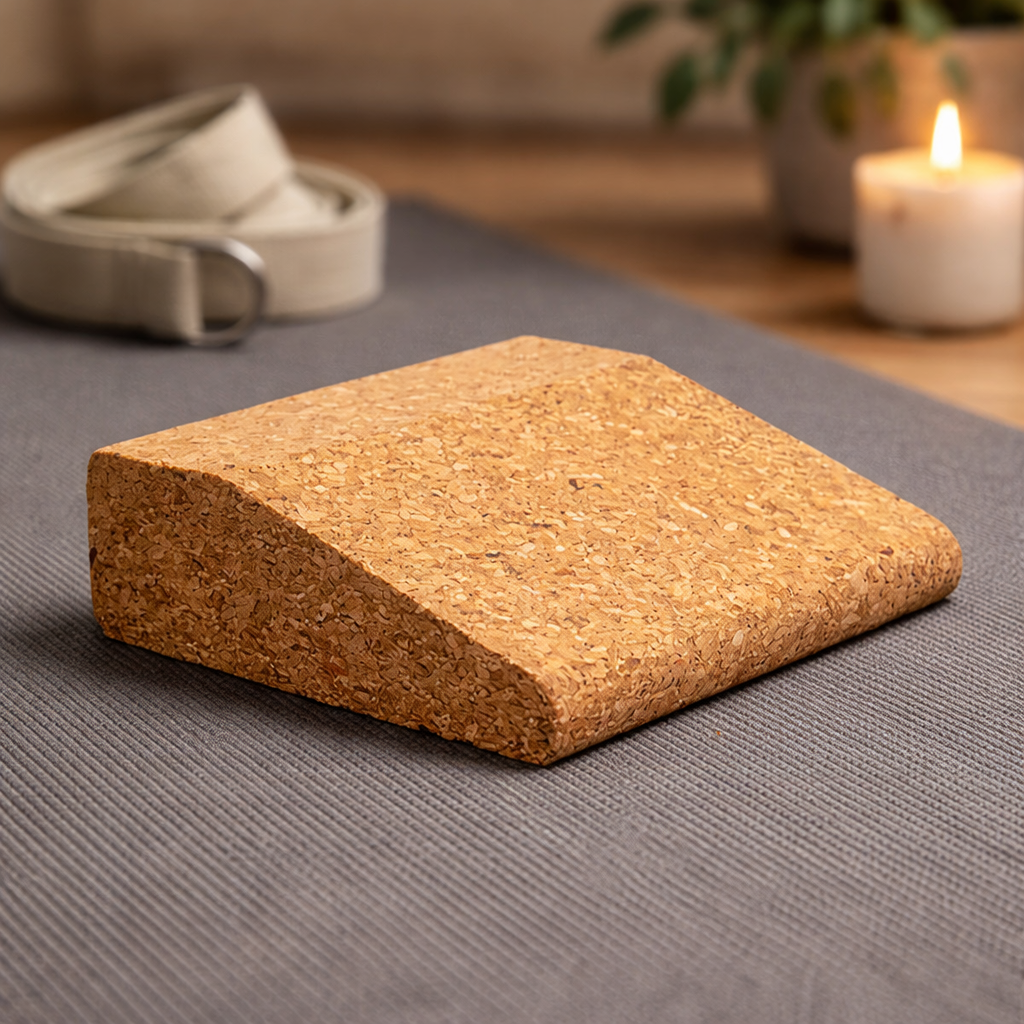 Lille yoga klods i kork 2 stk 1