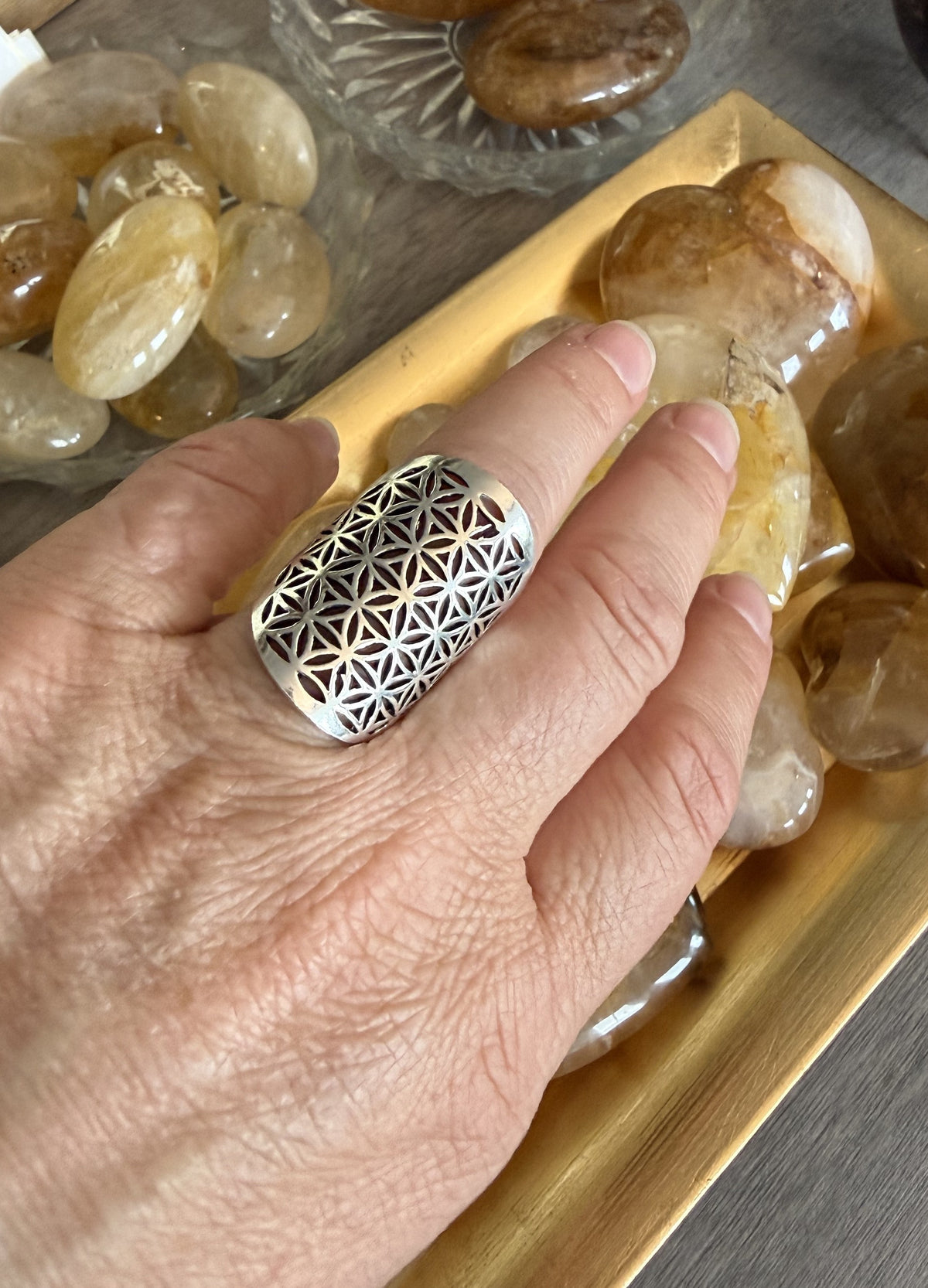Livets blomst fingerring 3