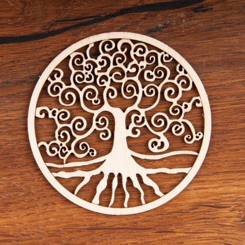 Livets træ i træ 8cm