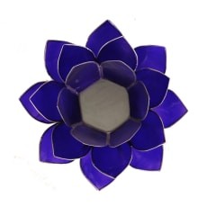 Lotus lysestage Indigo / Sølv 13,5 cm 4