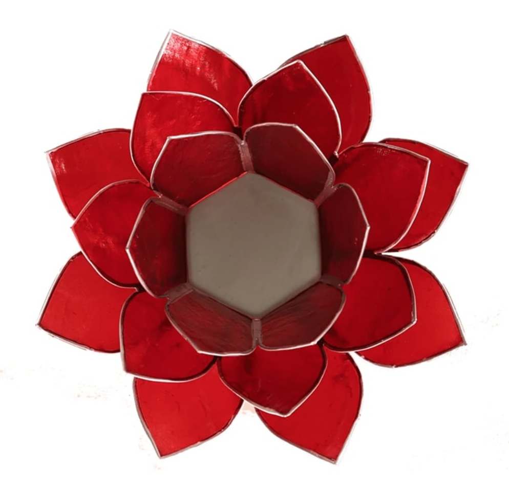 Lotus lysestage rød / sølv 2