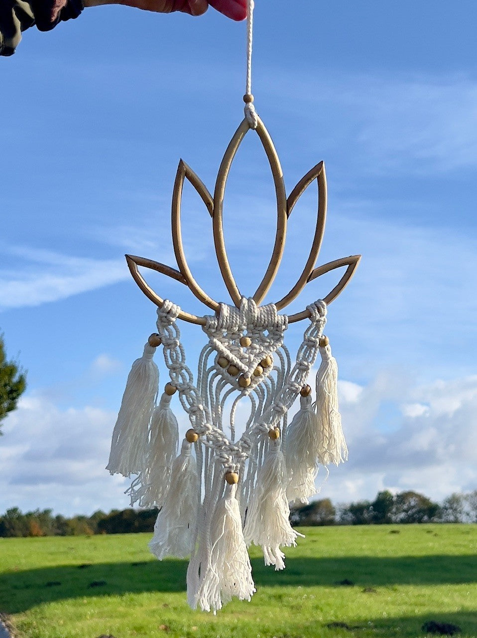 Lotus makramé ophæng 1
