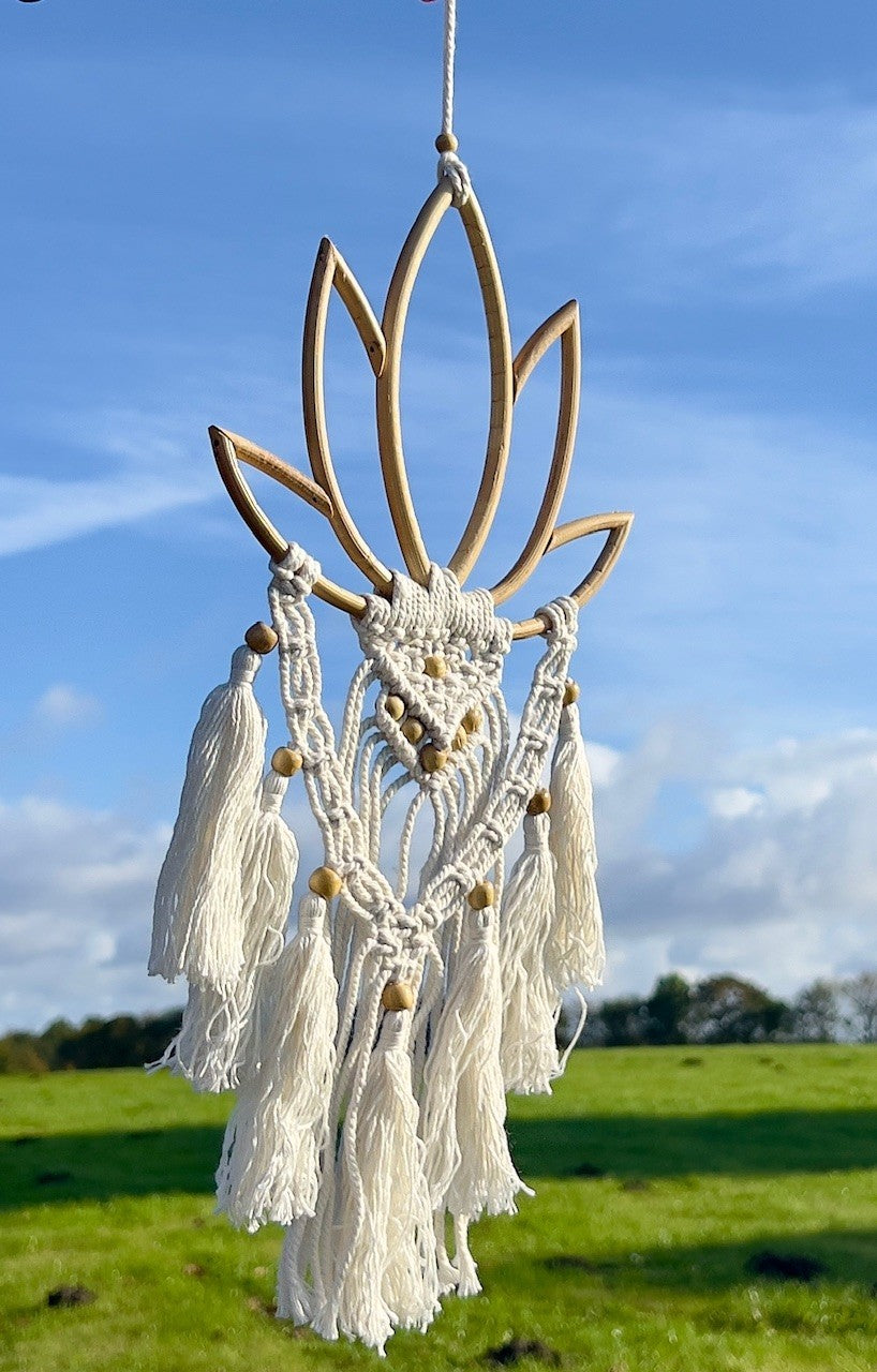 Lotus makramé ophæng 3