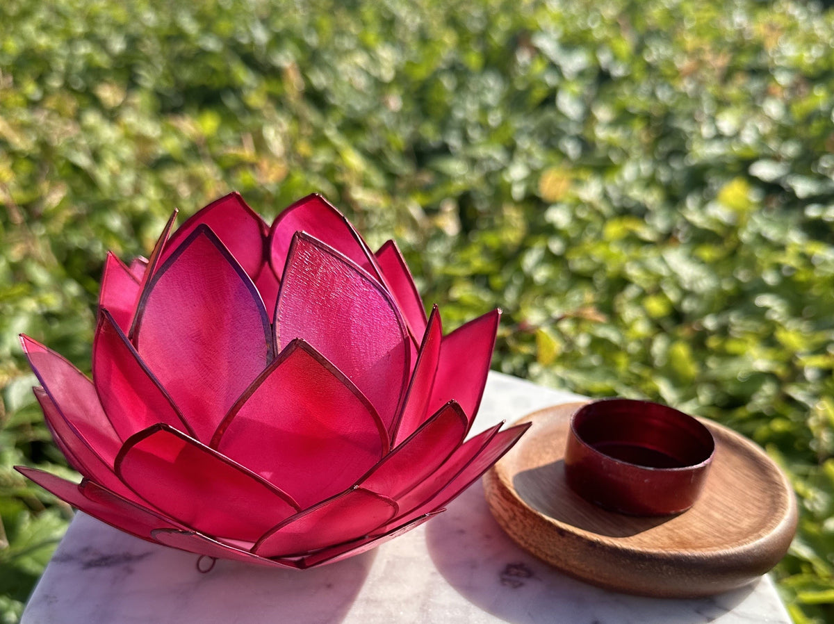 Lotus Stage med træ fod - Rød 4