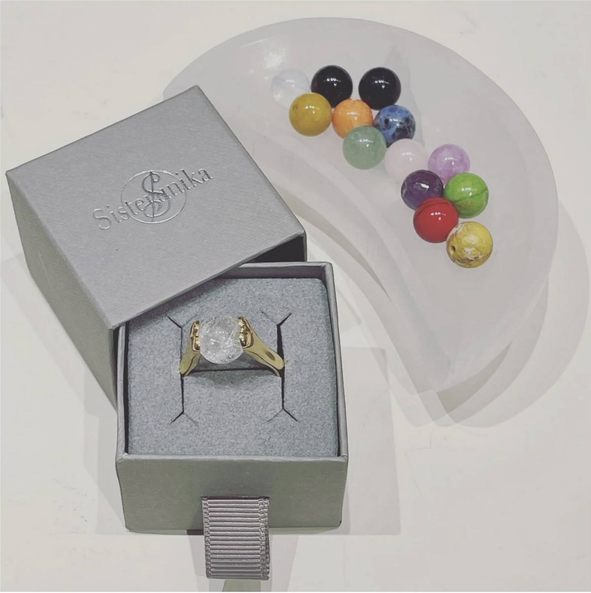 Magic Heart Ring med 13 sten - Guld