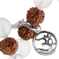Mala halskæde med Bjergkrystal & Rudraksha 1