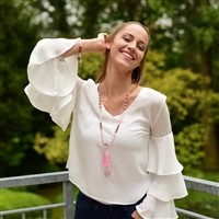 Mala halskæde med Bjergkrystal & Rudraksha 4