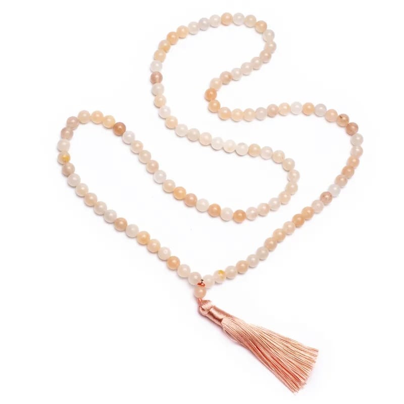 Mala halskæde Pink jade 3