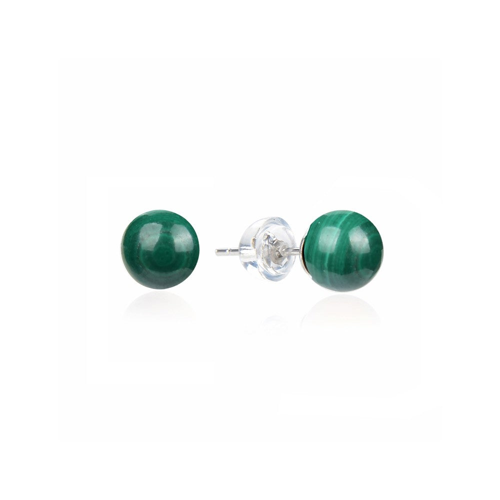 Malakit ørering 6 mm 1
