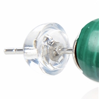 Malakit ørering 6 mm 2