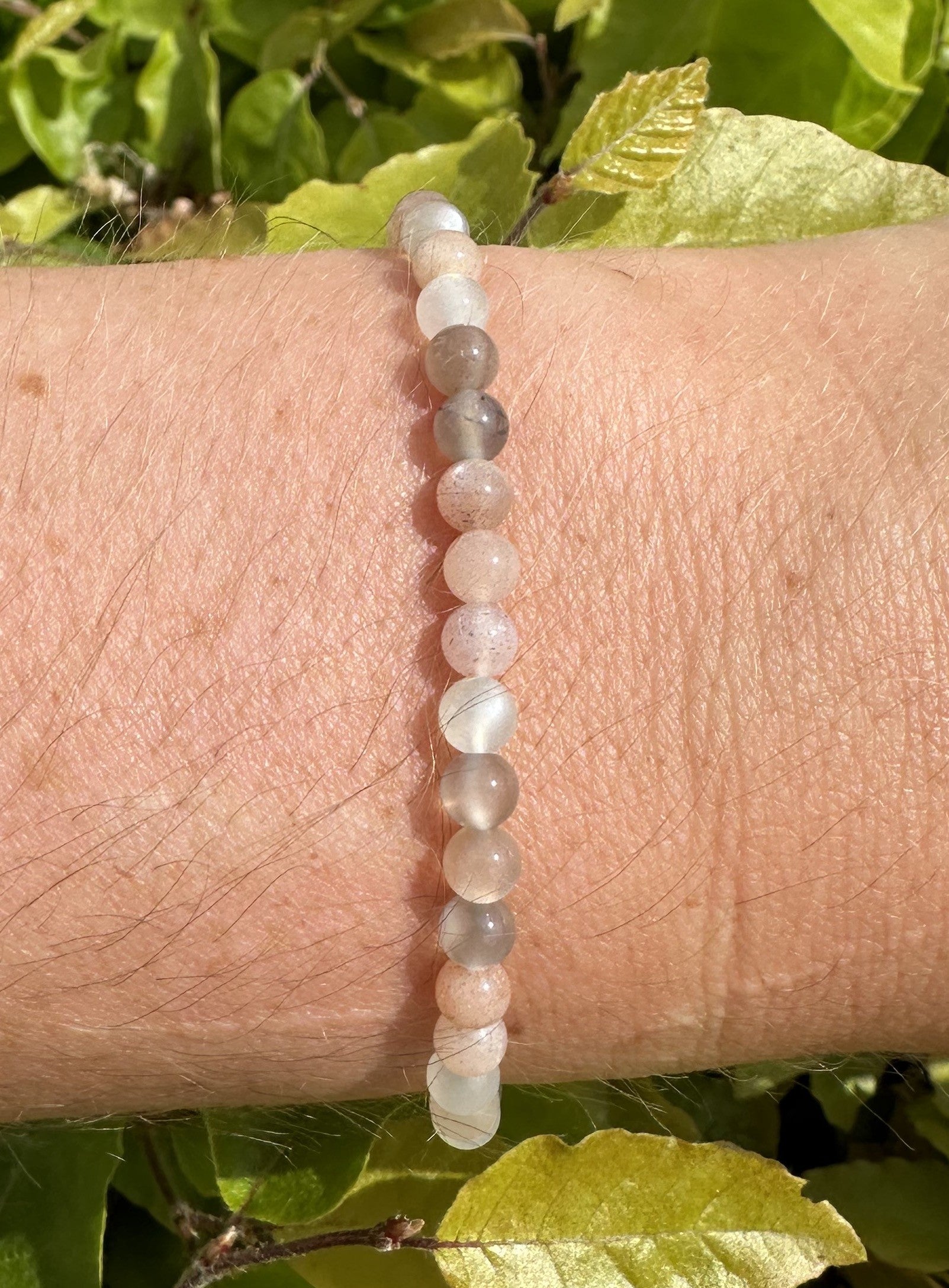 Månesten armbånd - 4 mm 1