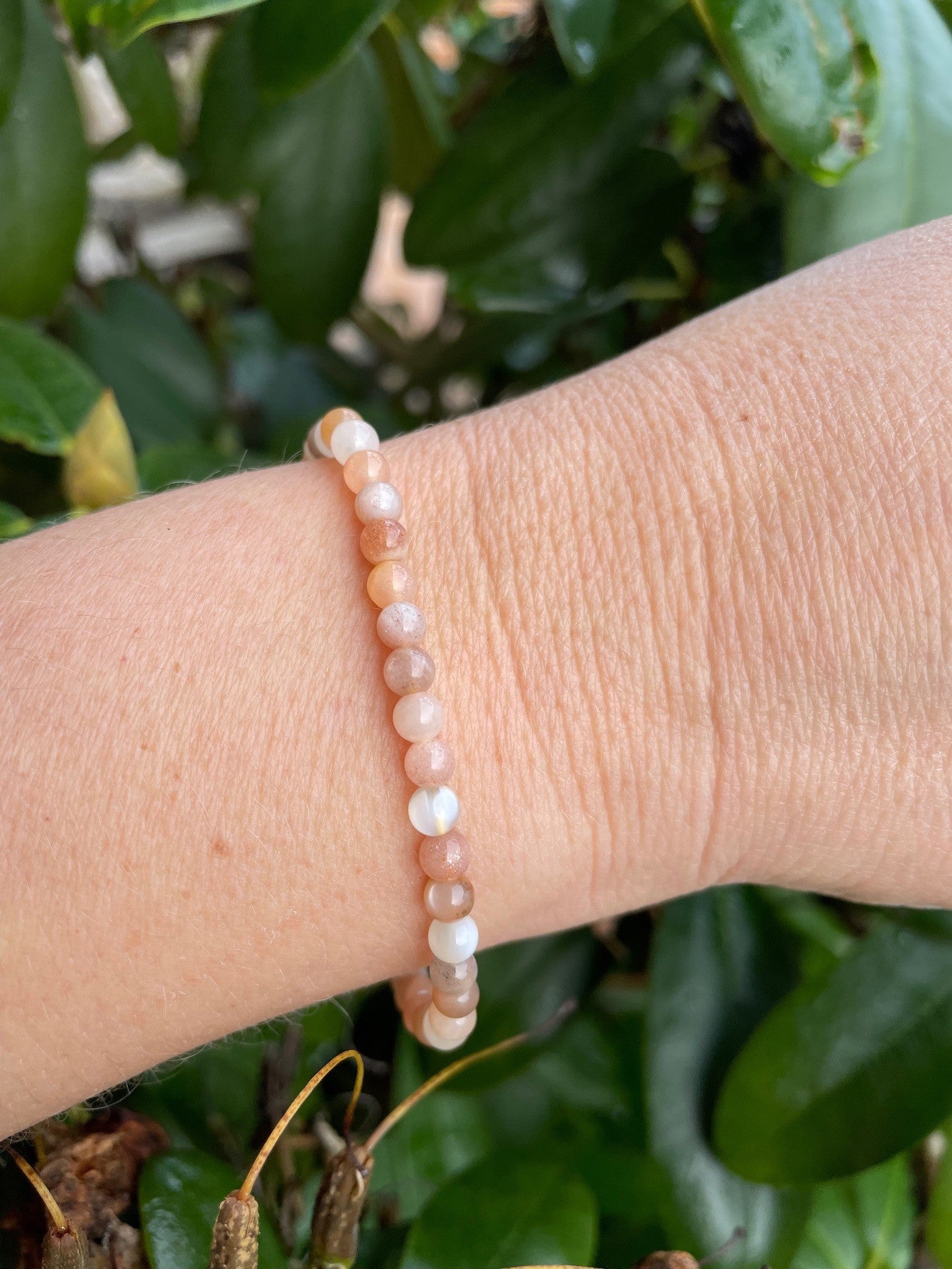 Månesten - Armbånd 4mm 1