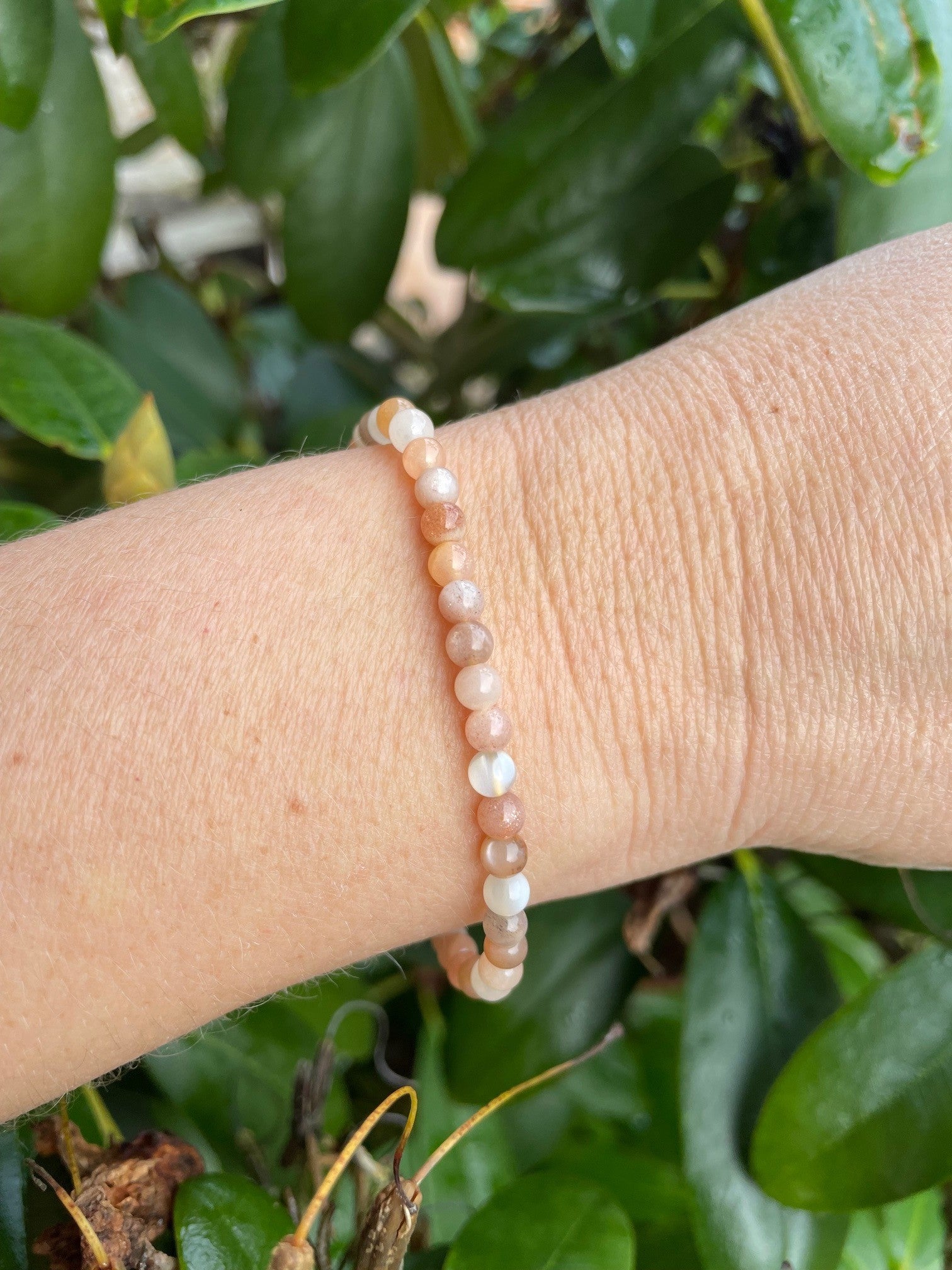 Månesten - Armbånd 4mm 3