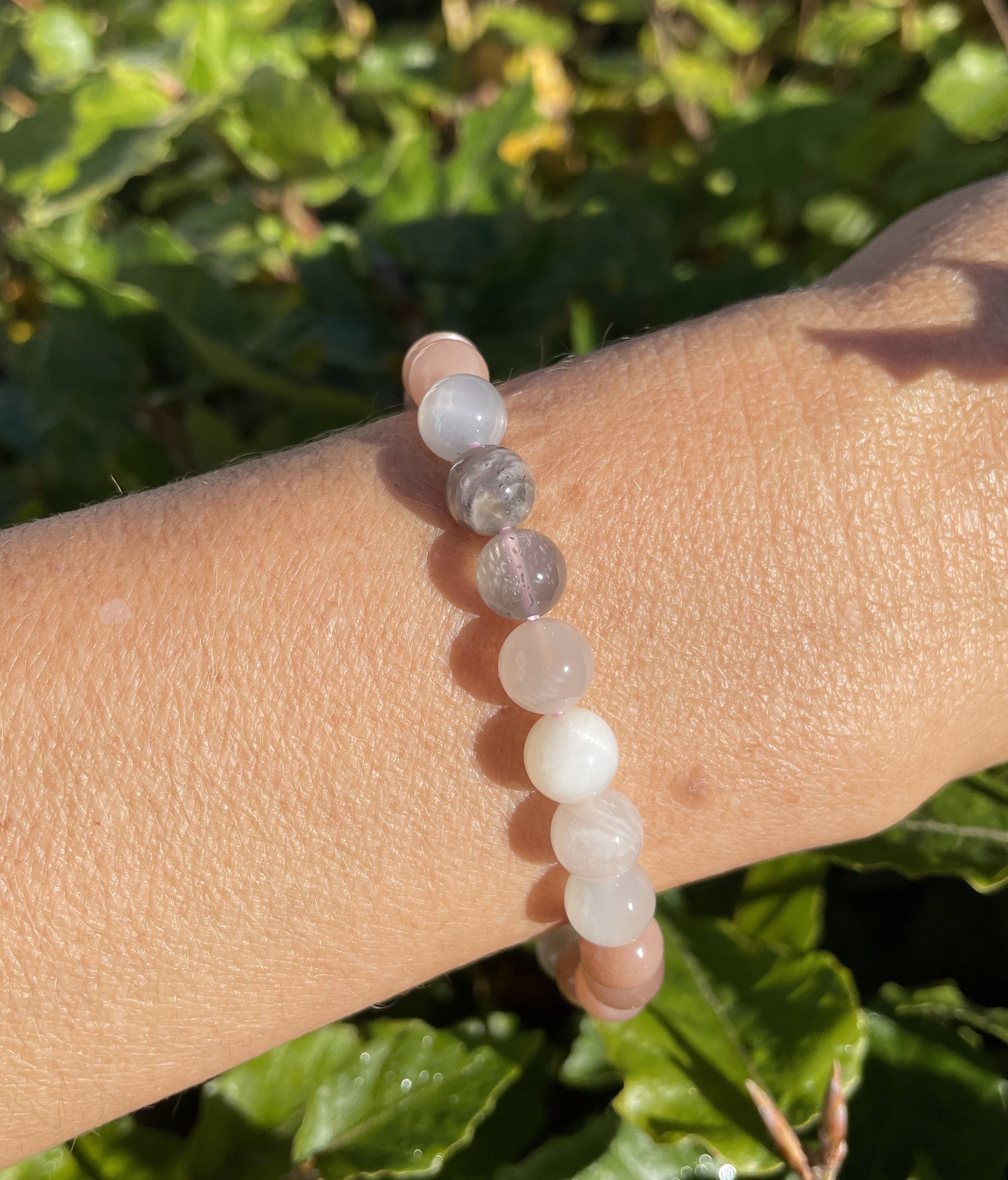Månesten armbånd 8 mm 1