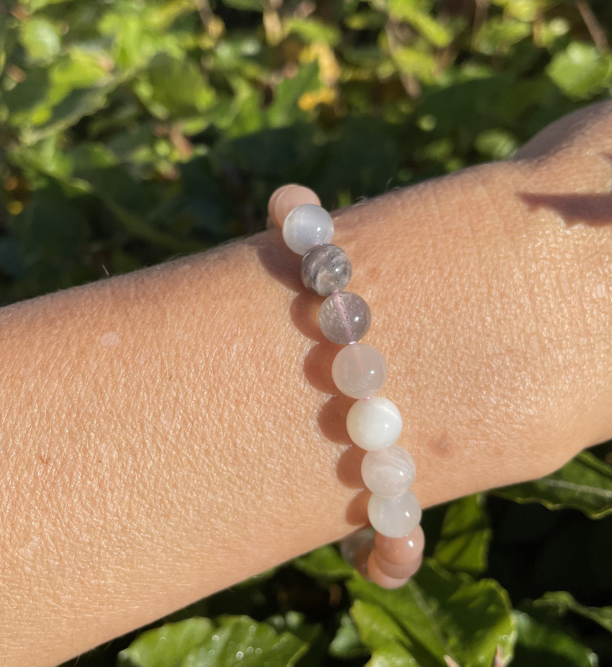Månesten armbånd 8 mm 2