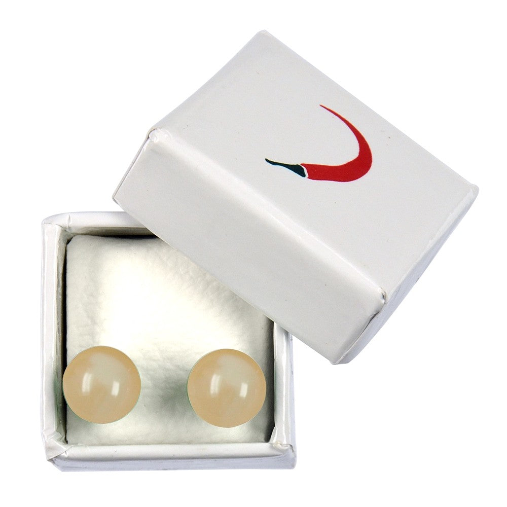 Månesten ørering 8mm