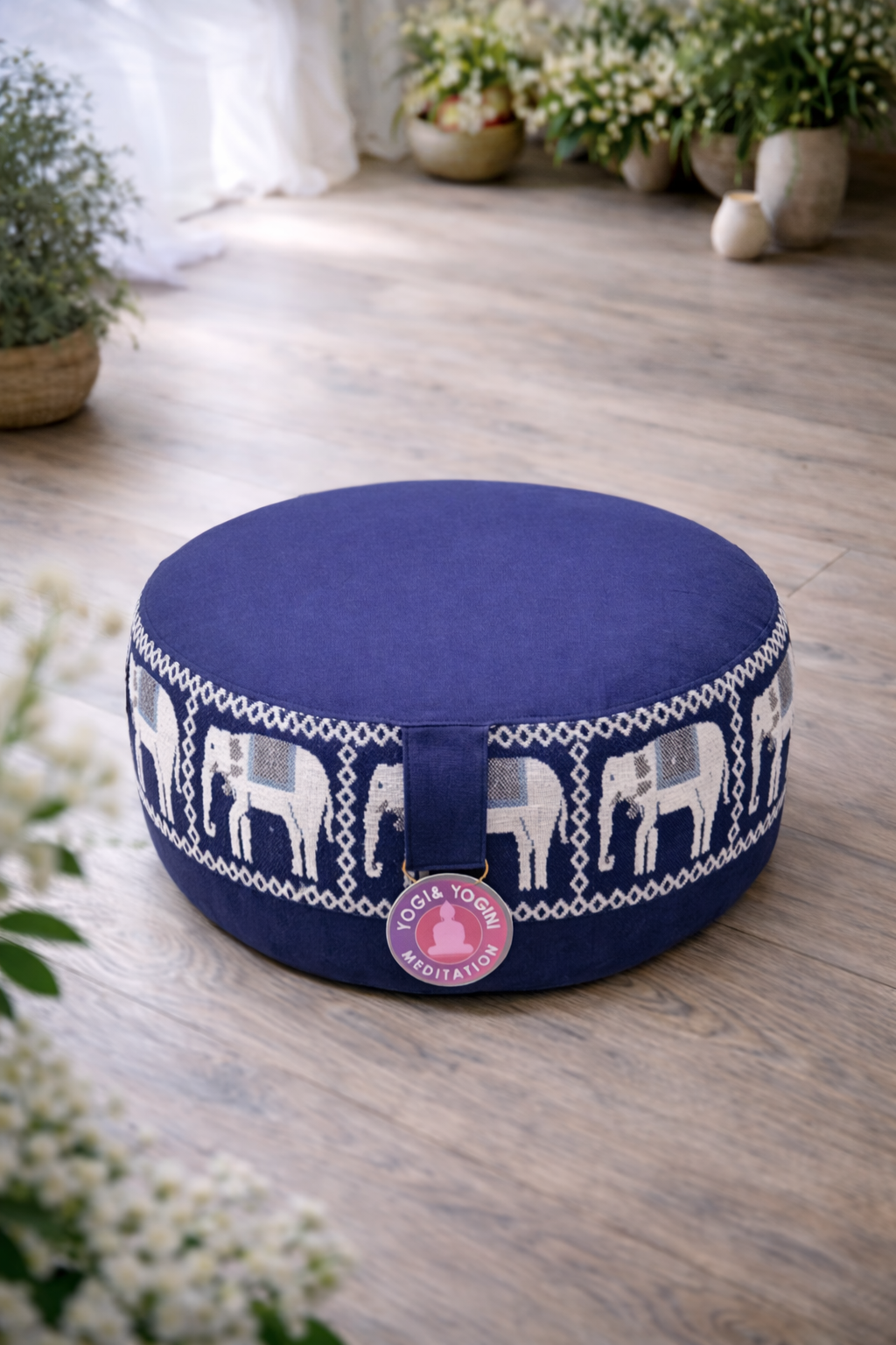 Meditationspude - elefant - Blå 1