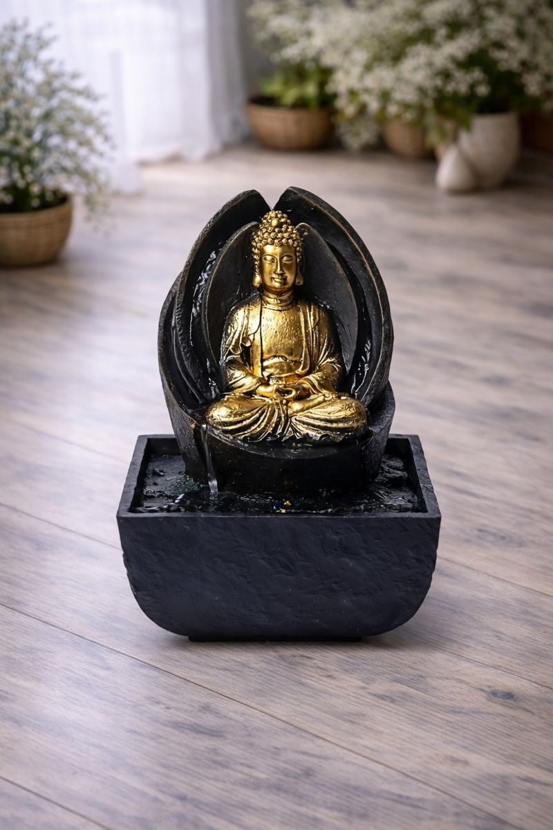Mediterende buddha fontæne 1