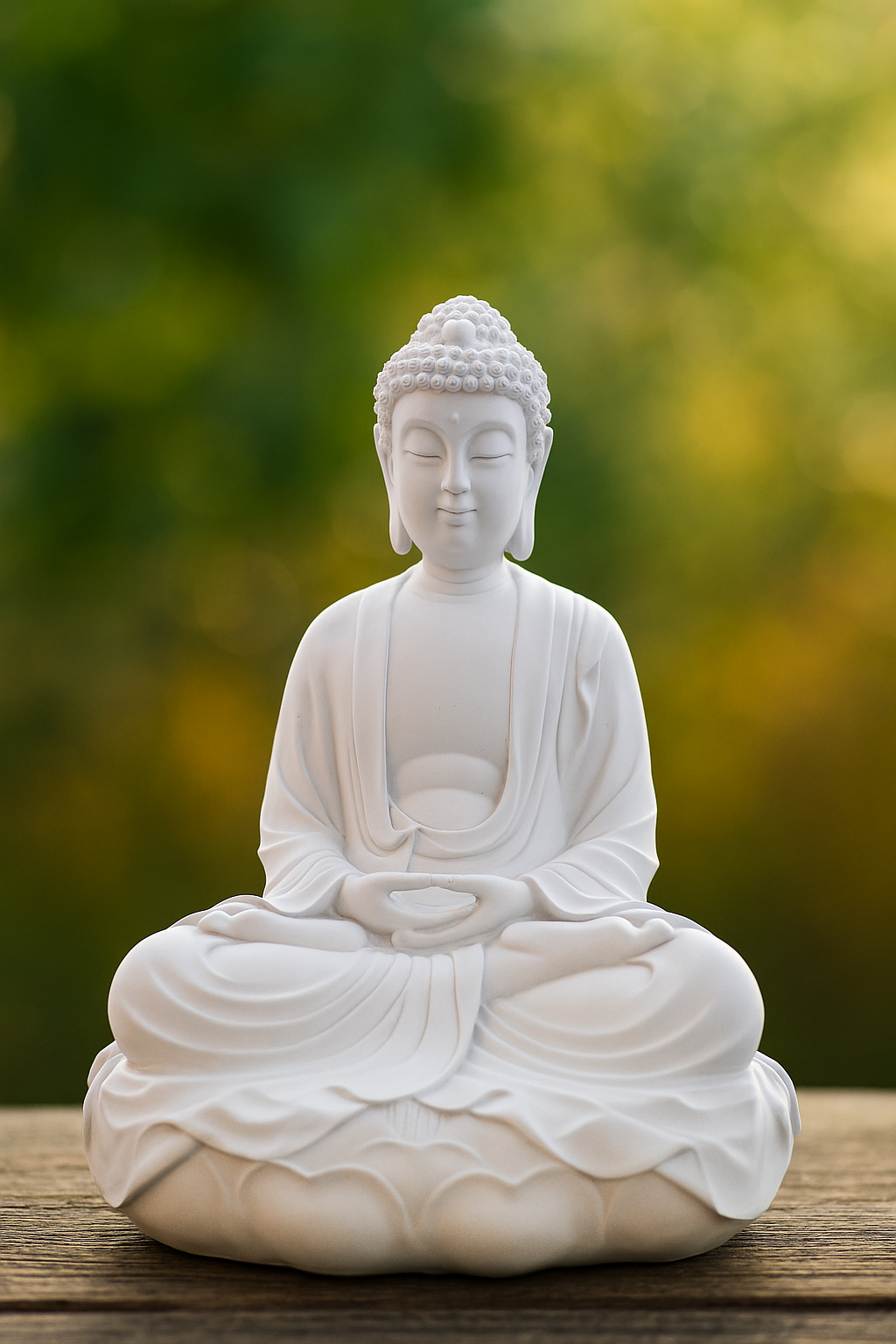 Mediterende Buddha på lotus