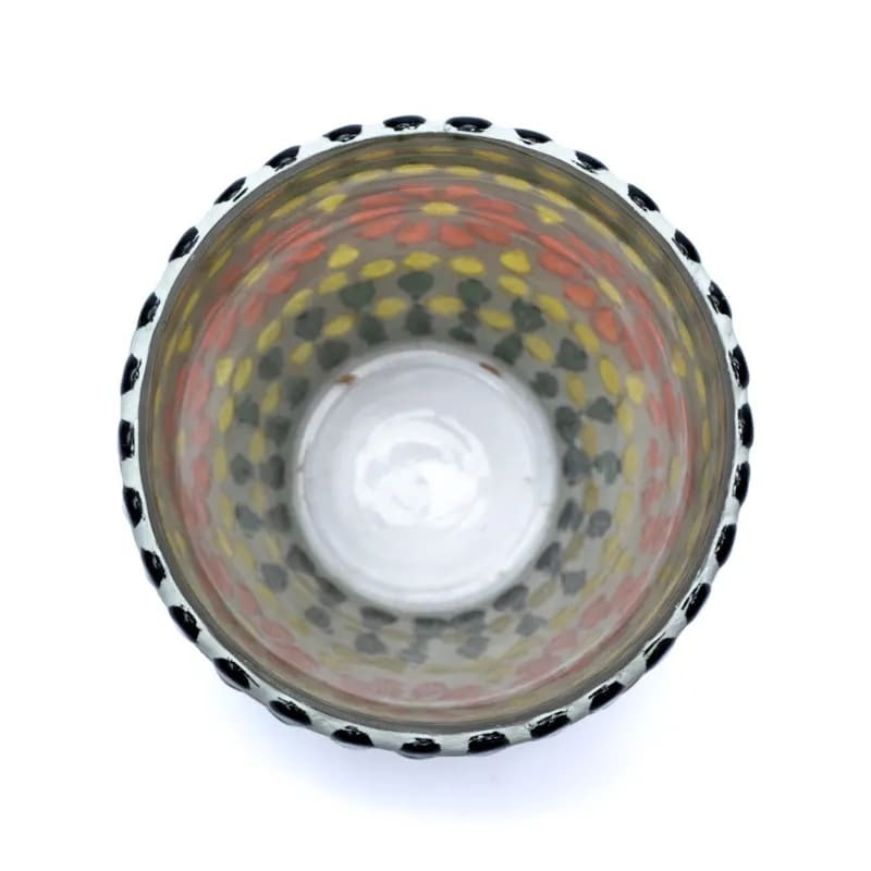 Mosaik lysestage m. blomster 4