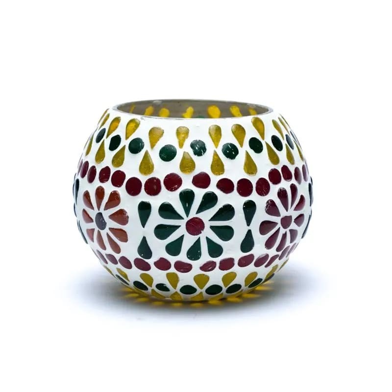 Mosaik lysestage rund 5